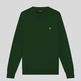 Lyle & Scott Cotton Merino Crew Neck Jumper - Dark Green