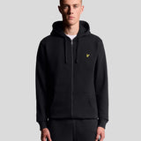 Lyle & Scott Loopback Cotton Full Zip Hoodie - Jet Black