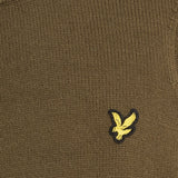 Lyle & Scott Rib Insert Crew Neck Jumper - Olive