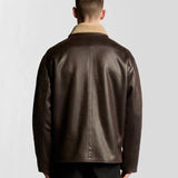 Lyle & Scott Shearling Faux Leather Jacket - Whiskey Brown