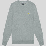 Lyle & Scott Cotton Merino Crew Neck Jumper - Mid Grey Marl