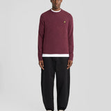 Lyle & Scott Lambswool Blend Crew Neck Jumper - Beetroot Marl