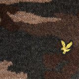 Lyle & Scott Brushed Camouflage Crew Neck Jumper - Black Steel