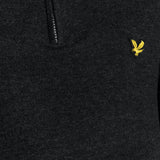 Lyle & Scott Lambswool Blend 1/4 Zip Jumper - Jet Black Marl