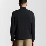 Lyle & Scott Lambswool Blend 1/4 Zip Jumper - Jet Black Marl