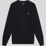 Lyle & Scott Lambswool Blend Crew Neck Jumper - Dark Navy Marl