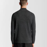 Lyle & Scott Lambswool Blend Zip Cardigan - Jet Black Marl