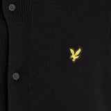 Lyle & Scott Rib Insert Button Through Jumper - Black