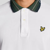 Lyle & Scott Tartan Collar Polo Shirt - White