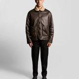 Lyle & Scott Shearling Faux Leather Jacket - Whiskey Brown