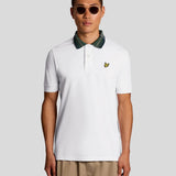 Lyle & Scott Tartan Collar Polo Shirt - White
