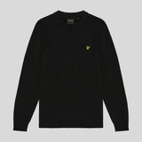 Lyle & Scott Rib Insert Crew Neck Jumper - Jet Black