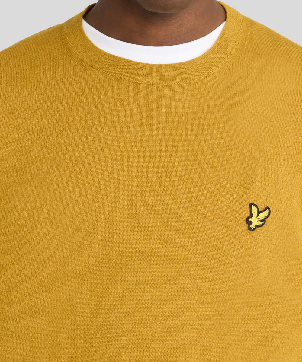 Lyle & Scott Cotton Merino Crew Neck Jumper - Bronze