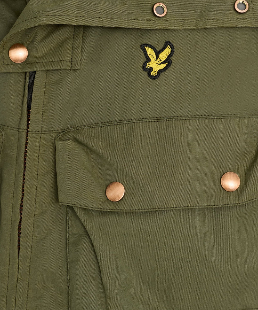 Lyle & Scott Waxed Guard Parka - True Olive