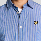 Lyle & Scott Twin Stripe Shirt - Lucid Blue/White