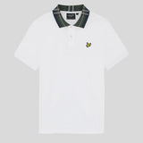 Lyle & Scott Tartan Collar Polo Shirt - White