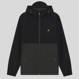 Lyle & Scott Color Block Water Resistant Jacket - Jet Black/Gunmetal