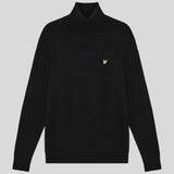 Lyle & Scott Cotton Merino Turtleneck Jumper - Jet Black
