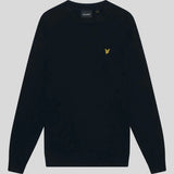 Lyle & Scott Cotton Merino Crew Neck Jumper - Jet Black