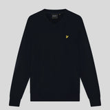 Lyle & Scott Cotton Merino V Neck Jumper - Jet Black