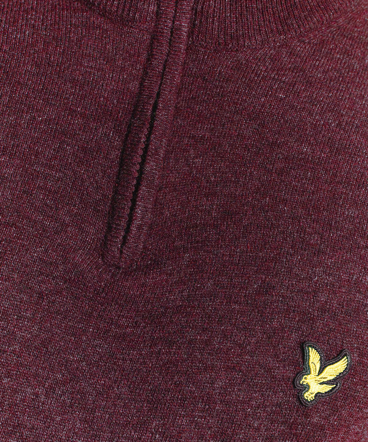 Lyle & Scott Lambswool Blend 1/4 Zip Jumper - Beetroot Marl