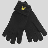 Lyle & Scott Cotton Merino Gloves - Jet Black