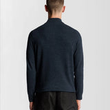 Lyle & Scott Lambswool Blend 1/4 Zip Jumper - Dark Navy Marl