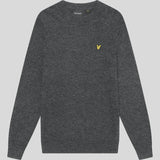Lyle & Scott Lambswool Blend Crew Neck Jumper - Charcoal Marl