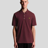 Lyle & Scott Plain Polo Shirt - Burgundy