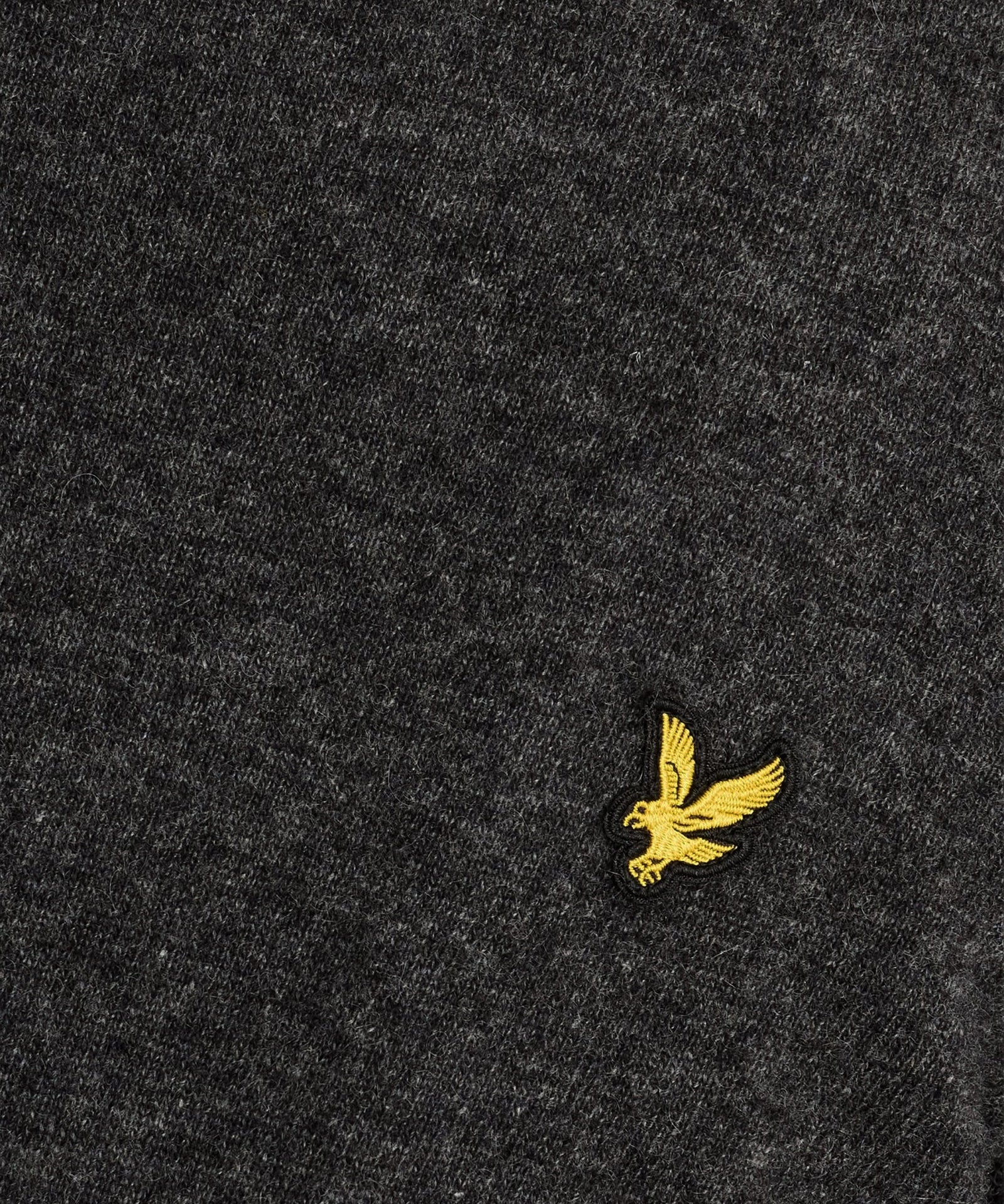 Lyle & Scott Lambswool Blend Crew Neck Jumper - Jet Black Marl