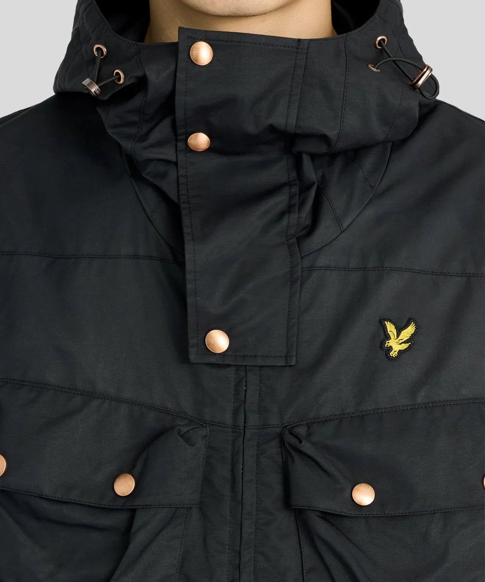 Lyle & Scott Waxed Guard Parka - Jet Black