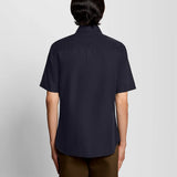 Lyle & Scott Short Sleeve Linen Blend Shirt - Dark Navy