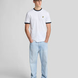 Lyle & Scott Ringer T-Shirt - White/Navy