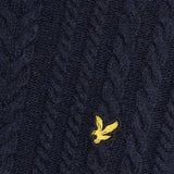 Lyle & Scott Cable Knit Crew Neck Jumper - Dark Navy Marl