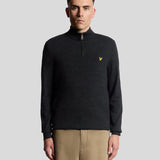 Lyle & Scott Lambswool Blend 1/4 Zip Jumper - Jet Black Marl