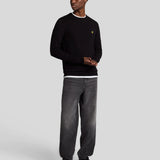 Lyle & Scott Cotton Crew Neck Jumper - Jet Black