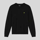 Lyle & Scott Relaxed Cotton Merino Crew Neck Jumper - Black