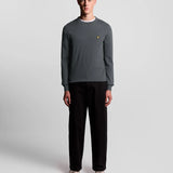 Lyle & Scott Cotton Merino Crew Neck Jumper - Shadow