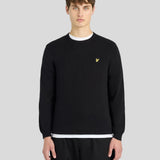 Lyle & Scott Relaxed Cotton Merino Crew Neck Jumper - Black