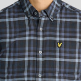 Lyle & Scott Tonal Check Shirt - Dark Navy