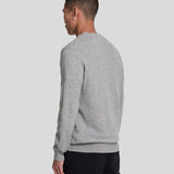 Lyle & Scott Cotton Merino V Neck Jumper - Mid Grey Marl