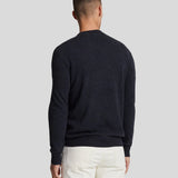 Lyle & Scott Lambswool Blend Crew Neck Jumper - Dark Navy Marl