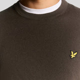 Lyle & Scott Cotton Merino Crew Neck Jumper - Espresso