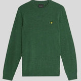 Lyle & Scott Lambswool Blend Crew Neck Jumper - Dark Green