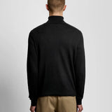 Lyle & Scott Cotton Merino Turtleneck Jumper - Jet Black