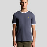 Lyle & Scott Ringer T-Shirt - Greystone/White