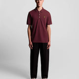 Lyle & Scott Plain Polo Shirt - Burgundy