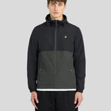 Lyle & Scott Color Block Water Resistant Jacket - Jet Black/Gunmetal