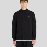 Lyle & Scott Rib Insert Button Through Jumper - Black