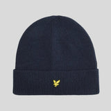 Lyle & Scott Cotton Merino Beanie - Dark Navy